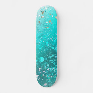Skate Fundo do Mint Turquoise Foil