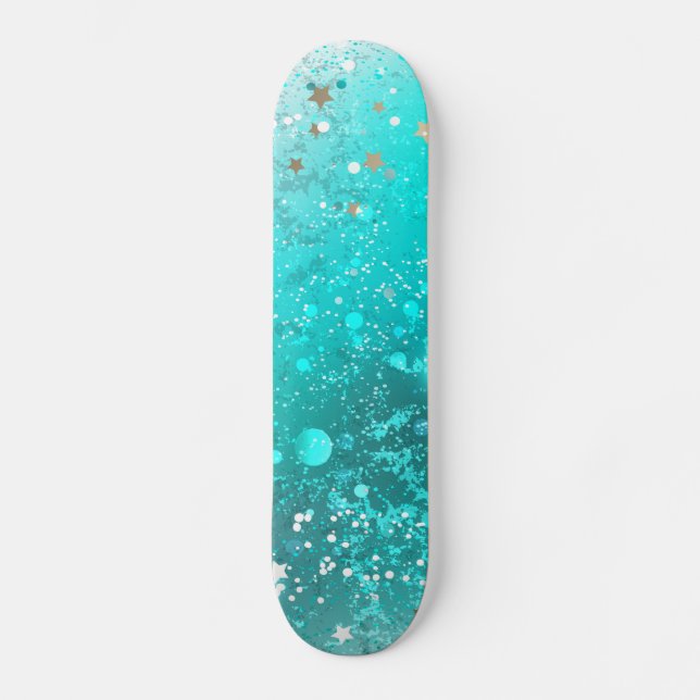 Skate Fundo do Mint Turquoise Foil (Frente)