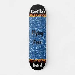 Skate Fundo Espelhado Preto Azul Legal Personalizado