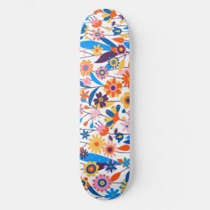 Skate Fundo Floral Multicolor Exótico-32939