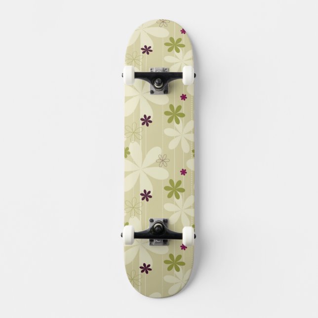 Skate Fundo floral retro (Frente)