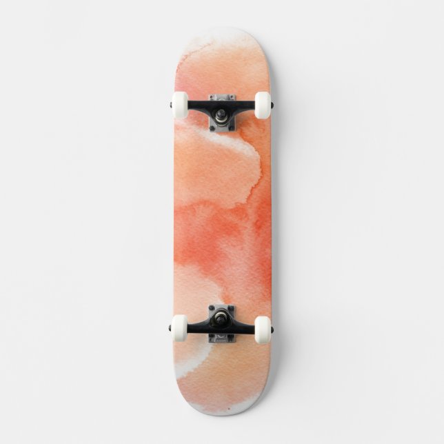 Skate Fundo pintado mão da aguarela abstrata (Frente)