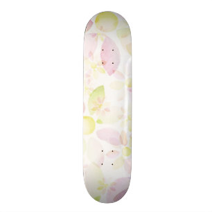 Skate Fundo projetado da flor da aguarela, textura