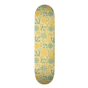 Skate Fundo retro com âncora, cordas