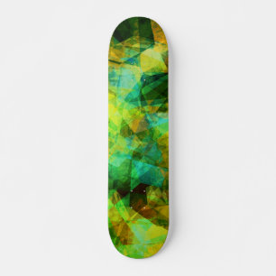 Skate Funky Greens Moderno Design Abstrato