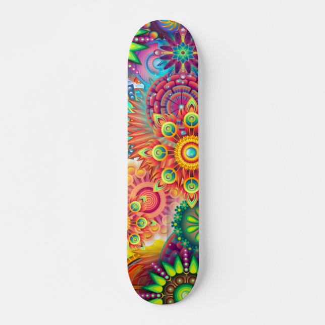 Skate Funky Retro Pattern Abstrato Bohemian (Frente)