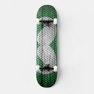 Skate Furo de madeira #3 do vintage do bigode