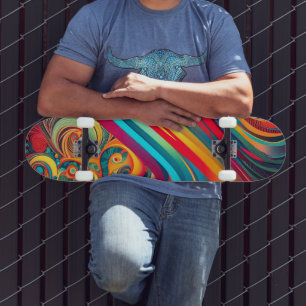 Skate Fusão de Onda de Cor – Arte Moderna de Redemoinho 