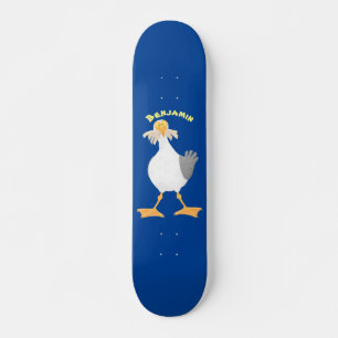 Skate Gaivota engraçada com desenho francês