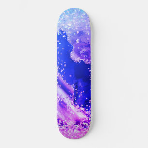 SKATE GALAXY BLUE PURPLE GLITTER PALHA