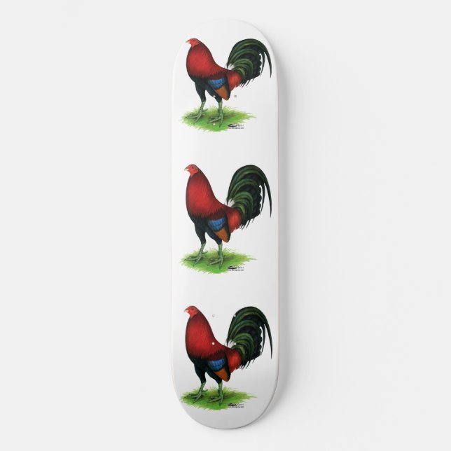 Skate Gamecock: Vermelho escuro (Frente)