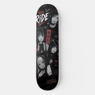Skate Garota Anime Japonesa Emo Gótica Sk