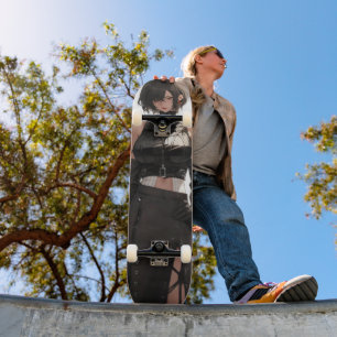 Skate Garota Misteriosa de Anime de Couro