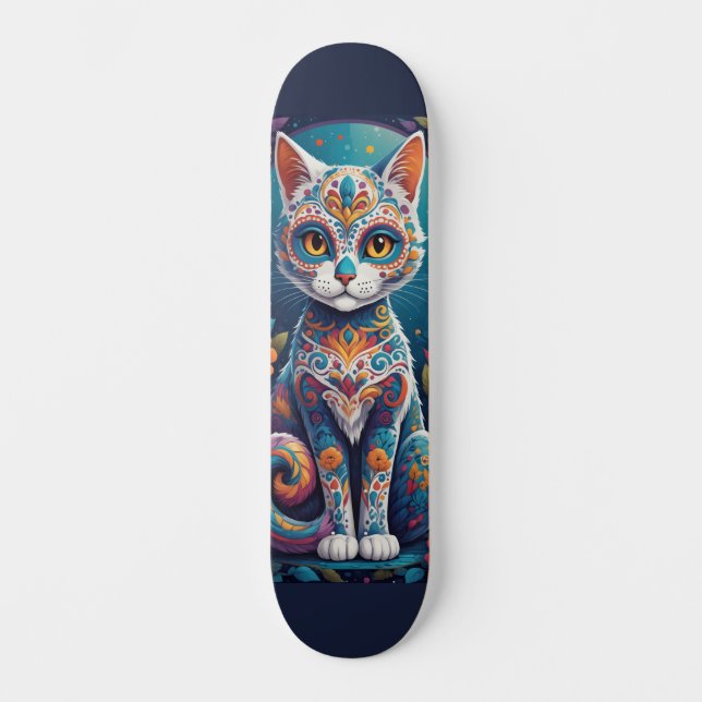 Skate Gatinho Caveira de Açúcar (Frente)