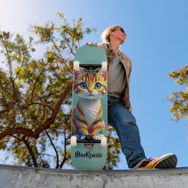 Skate Gatinho Fofo Colorido Margay Doce Gata (Ao ar livre 1)