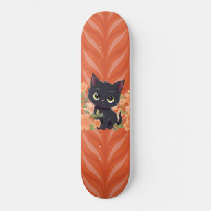 Skate Gatinho Preto Fofo Kawaii 