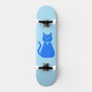 Skate Gato De Bebê Azul E Bonito