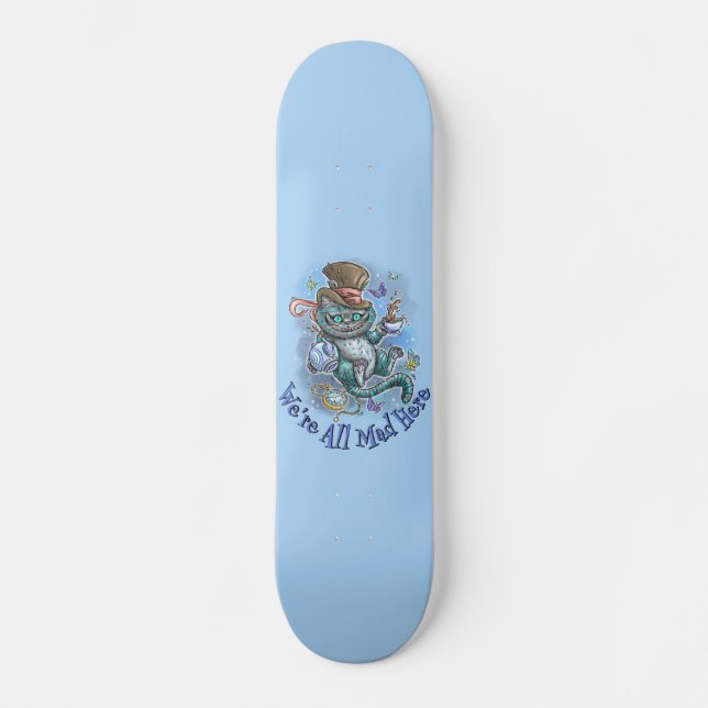 Skate Gato de Cheshire Azul (Frente)