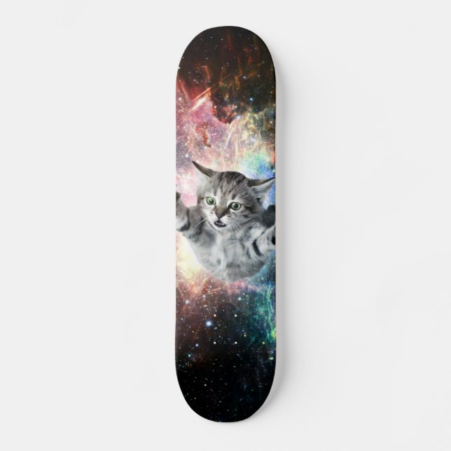 Skate Gato engraçado no espaço (Frente)