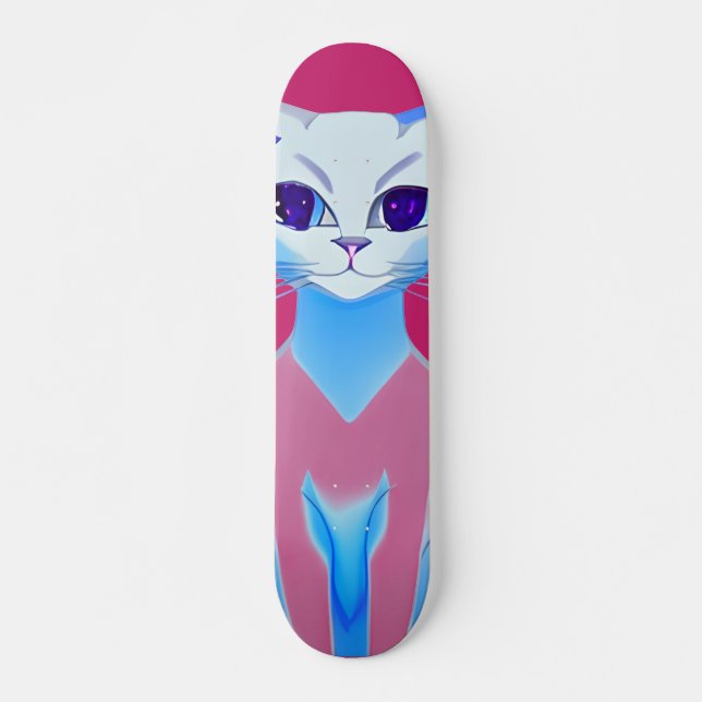 Skate Gato Siameso Rosa Quente (Frente)