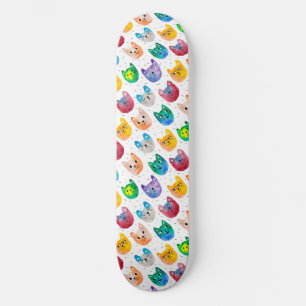 Skate Gatos com aquarelas e amigos