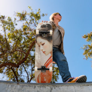 Skate Geisha Orange Ink