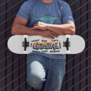 Skate Gêmeos Zodíaco Grafite