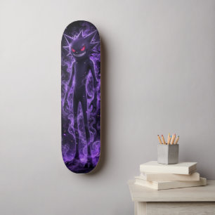 Skate Gengar Fantasma 3D - Roxo Escuro Ultra Estreito