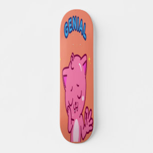 Skate Genial - Gato Cor-de-Rosa Gelado