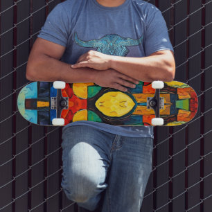 Skate Geometria de Sonhos Vibrantes – Arte Abstrata Mode
