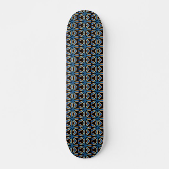 skate geométrico preto e azul (Frente)