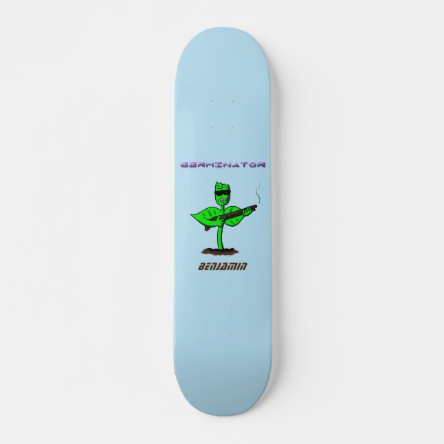 Skate Germinador cyborg planta engraçada desenho animado (Frente)