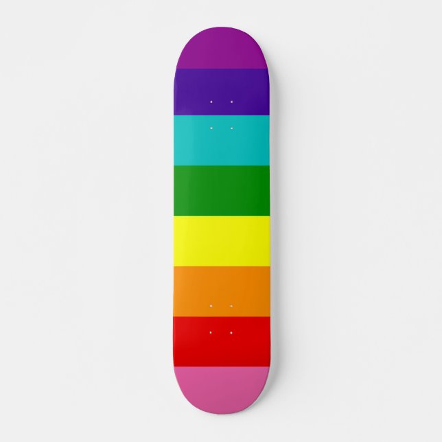 Skate Gilbert Baker Pride Flag Repetir Rainbow Stripe Sk (Frente)