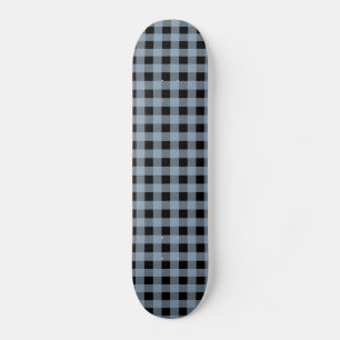 Skate Gingham Slate and Black