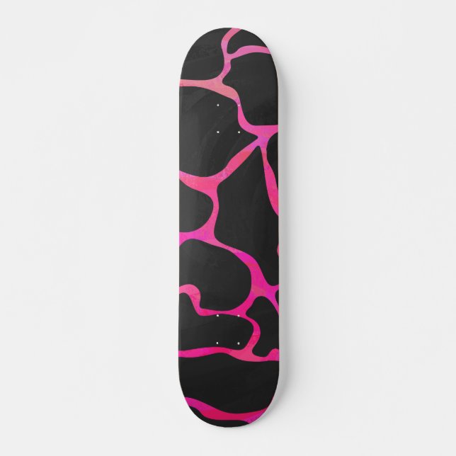 Skate Giraffe Hot Pink e Impressão preto (Frente)