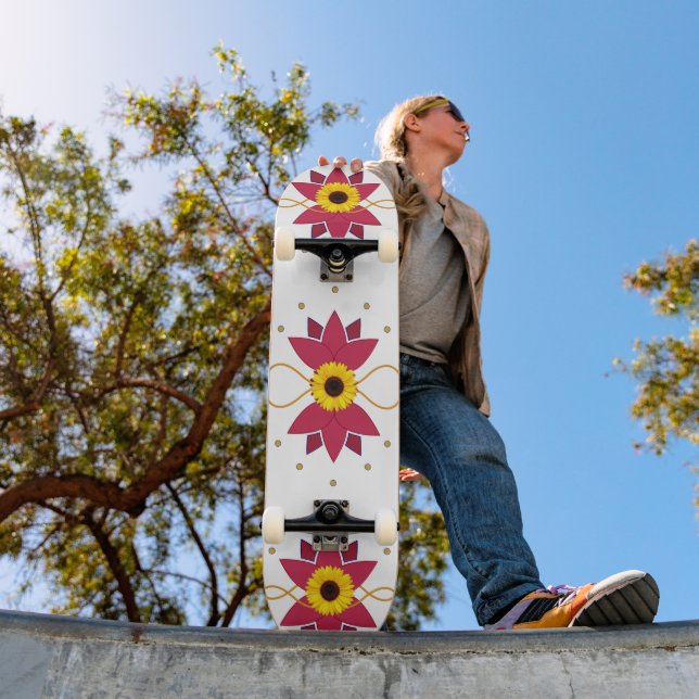 Skate Girassol de arte (Ao ar livre 1)