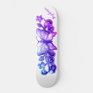 Skate Girls Floral Butterfly Personalizada