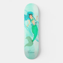 Girly Mermaid Green Tail Blue