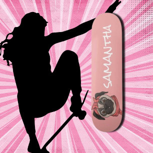 Skate Girly Pink Engraçado