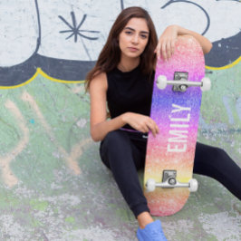 Skate Girly Sparkles Rainbow