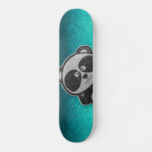Skate Glitter Azul Esmagador Preto Panda Esbranquiçada