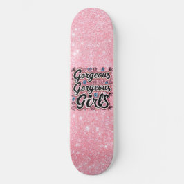 Skate Glitter belo rabisco de garotas