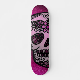 Skate Glitter de Açúcar Cinzento, Rosa-Quente, Cinzento,