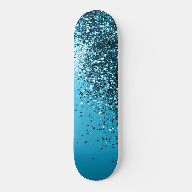 Skate Glitter de OCEANO Azul Aqua #1 (Frente)