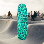 Skate Glitter em Teal - Super Estrela Cute<br><div class="desc">Bela e brilhante design de brilho feminino,  traga sua faísca a qualquer lugar que você rola com este design juvenil,  moderno e elegante. Estilo estético de Rapariga de Skate. Compartilhe a experiência única de ser você!</div>
