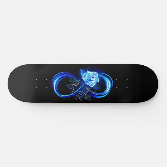 Skate Glowing infinity with blue rose (Horz)