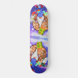 Skate Gnomos de Natal Voando Balão e Dando Presentes