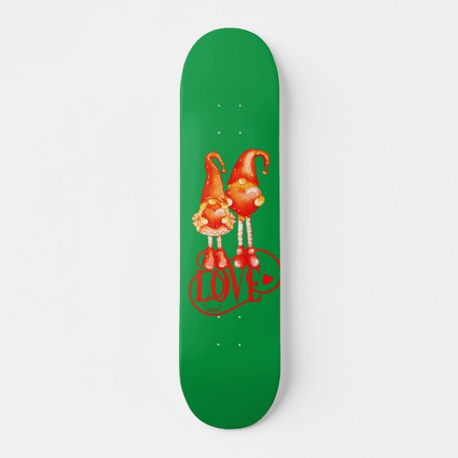 Skate GNOMOS DO AMOR  ideia de presente romântico para o (Frente)