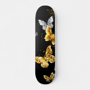 Skate Gold and white butterflies
