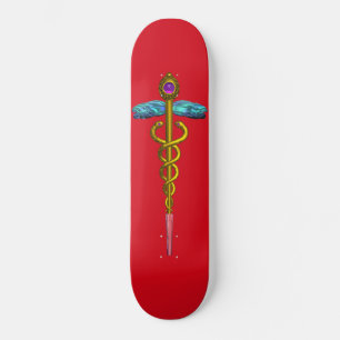 Skate GOLD CADUCEUS, Red